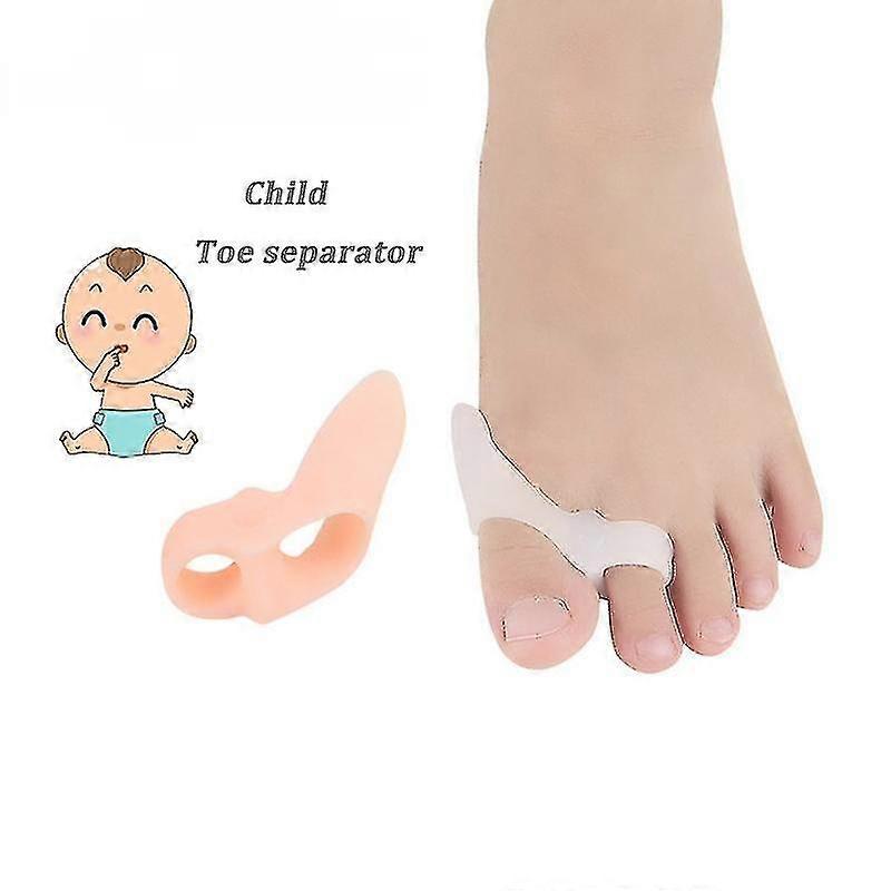 2 pachete de copii Hallux Valgus protector suprapuse Toe Corrector-alb