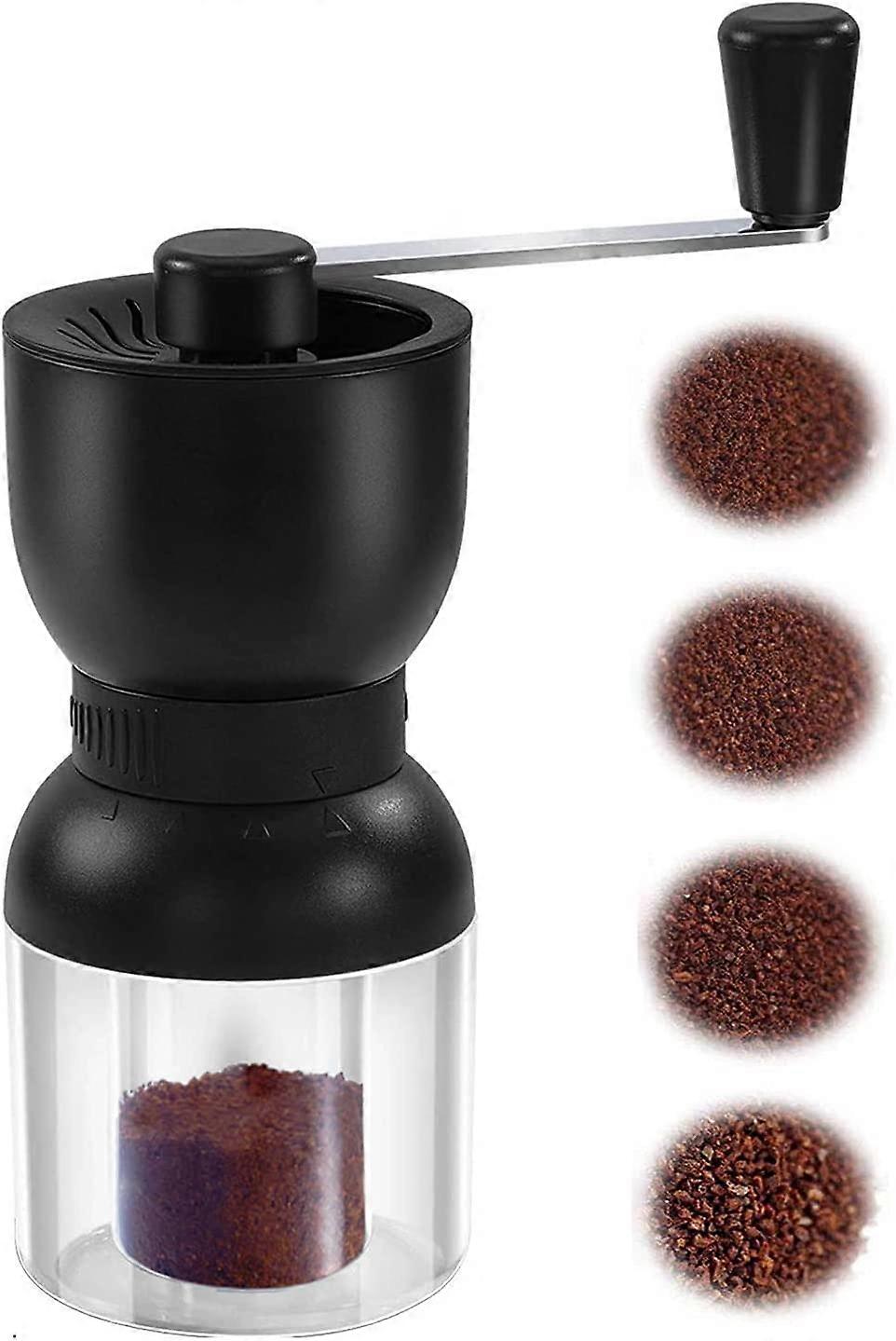 Manual Coffee Grinder with Ceramic Edging, Manual Coffee Bean Grinder with 2 Containers, Adjustable Coarseness, Suitable for Home
