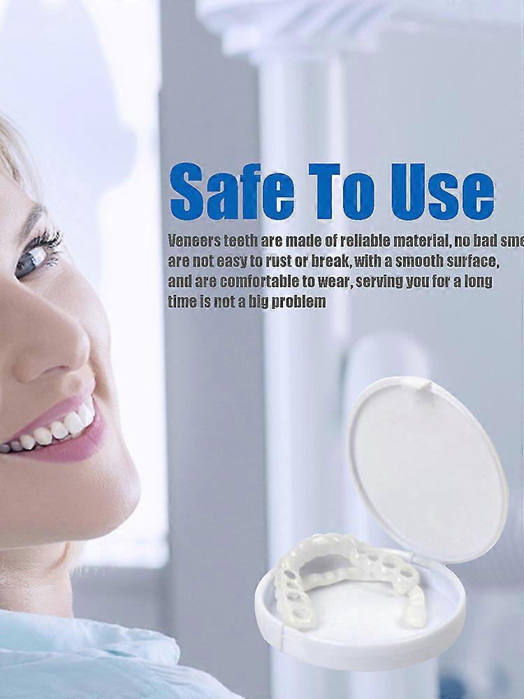 6pcs Snap On Upper Bottom Set, False Teeth Dental Veneers Denture Tooth Cover Set