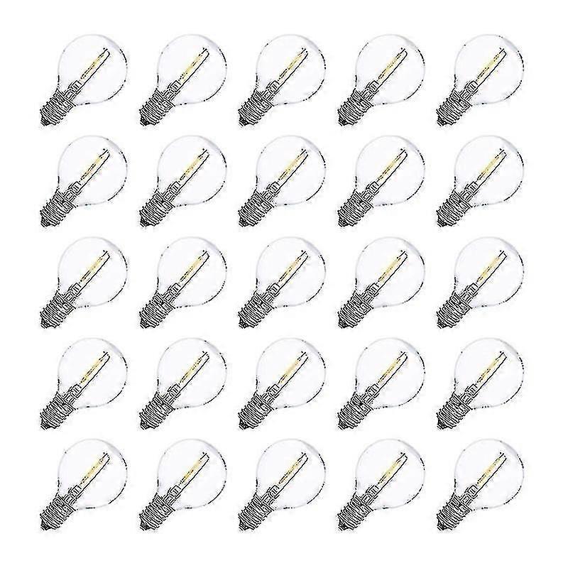 25pcs Led G40 E14 Replacement Bulbs 0.6w 2700k Led Filament Light