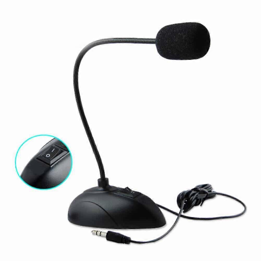 3.5mm Plug Gooseneck Wired Mic for PC Desktop Notebook