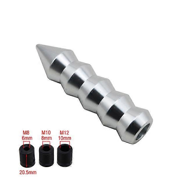 Aluminum 145MM Bamboo Spike Style Gear Shift Knob Pointed End Manual Transmission Shifter Lever Knob Gear Burning Blue