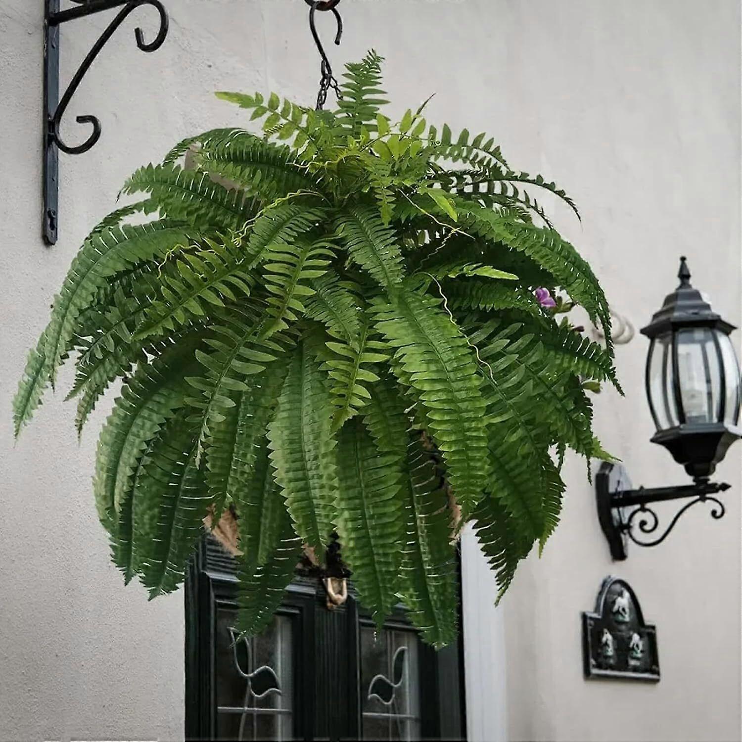 UV Resistant Lifelike Artificial Boston Fern,Artificial Ferns For Outdoors Ferns,50% Offer