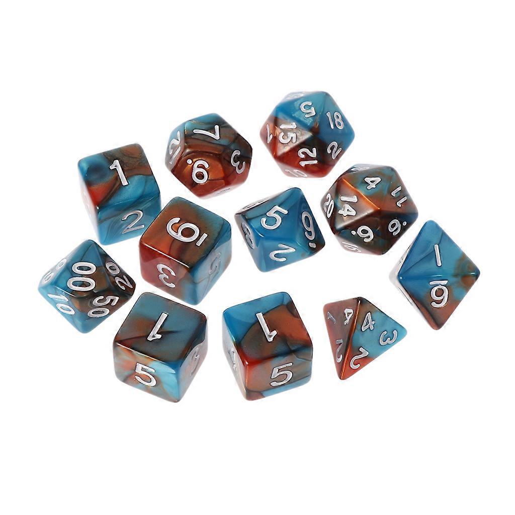 11stk D4 D6 D8 D10 D12 D20 sidede terninger til RPG DND D&D Set