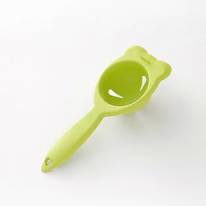 Egg Separator Yolk White Separator Strainer Separator Egg Tool with Long Handle (Green 5 pcs)