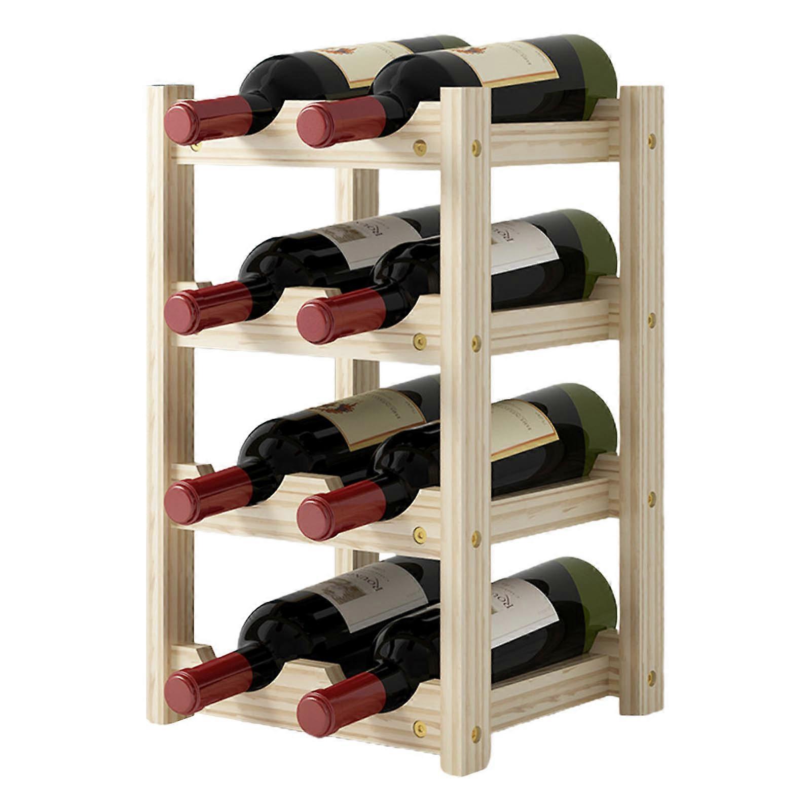 Vintage Wooden Wine Rack Cabinet Holders Shelf Free Standing Holders Barwares