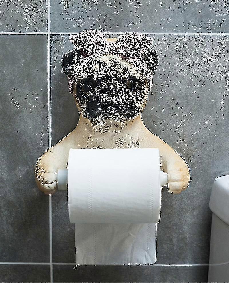 Dekorative Harz Mops Hund Tissue Box