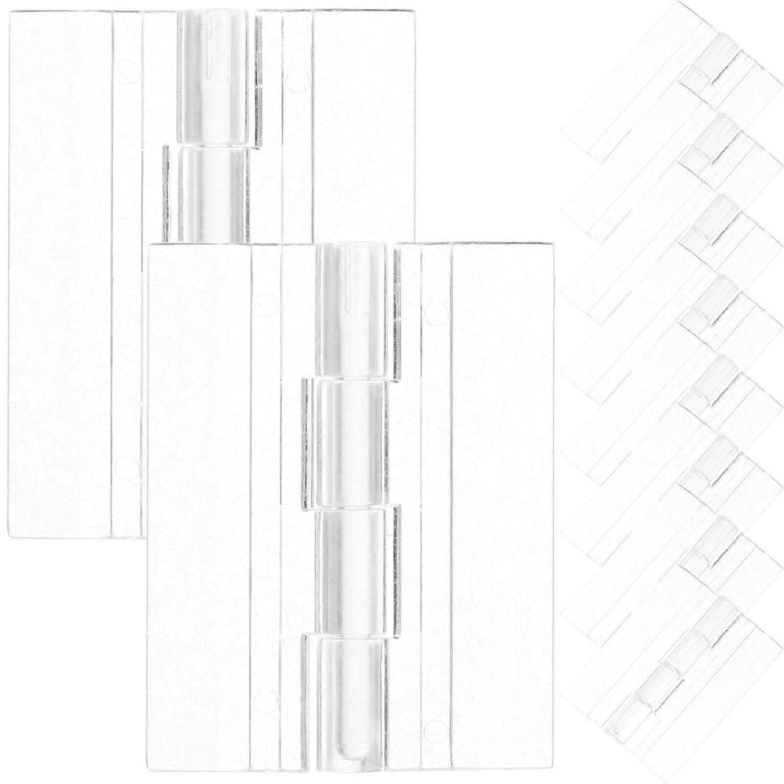 10pcs Acrylic Hinges Transparent Hinges Folding Hinge Box Hinge For Cabinet Drawers