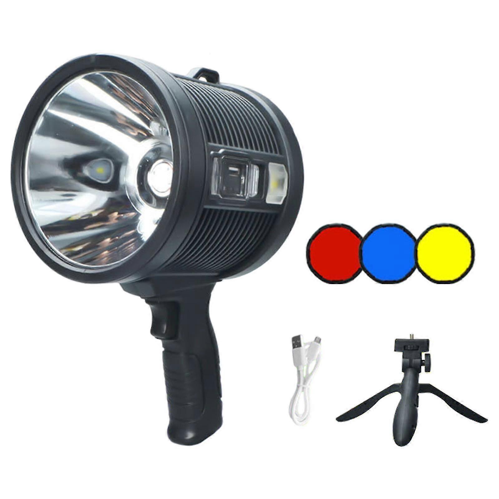 Handheld Led Flashlight Spotlight Usb Rechargeable Work Lights L Model-MXBC