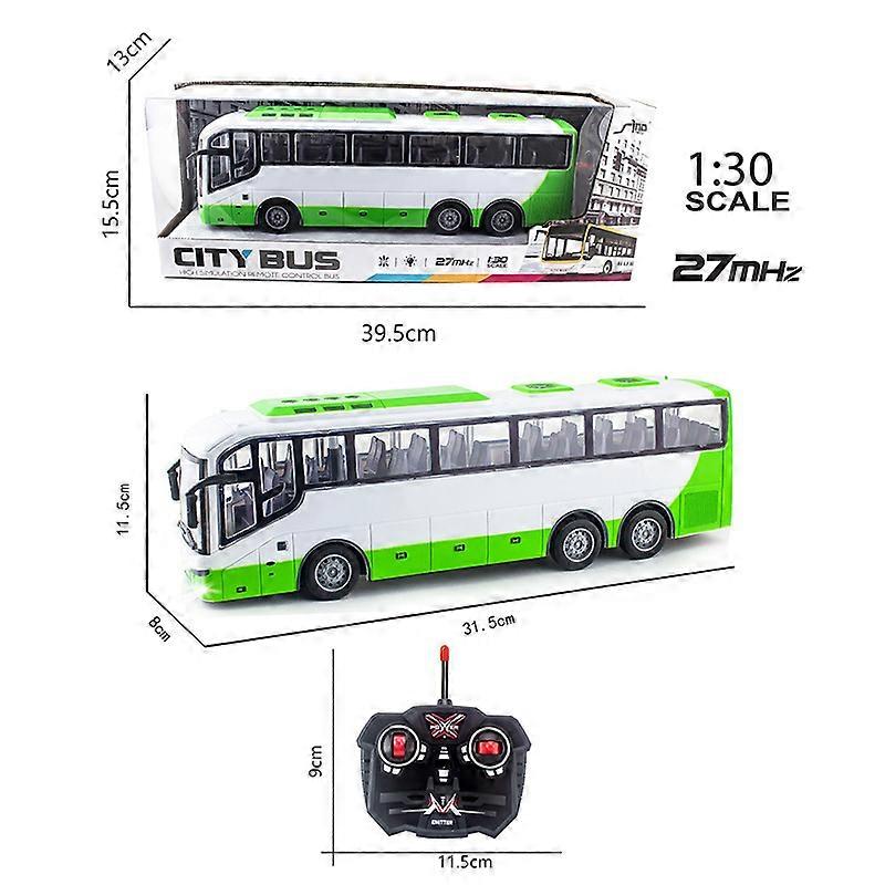 4CH Electric Wireless Remote Control Bus With Light Simulation School Bus Tour Bus Model Toy