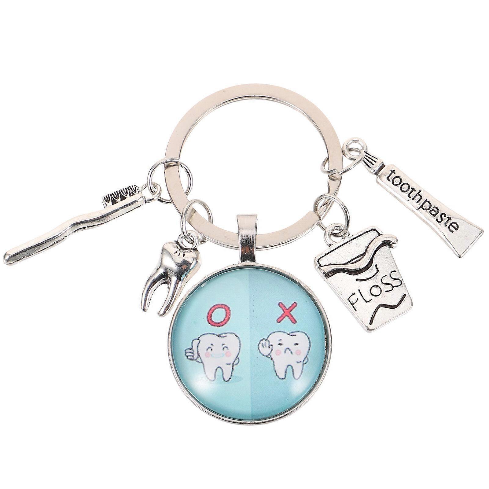Dental Keychain Tooth Charm Keychain Toothpaste Charm Keychain Tooth Brush Charm Keychain