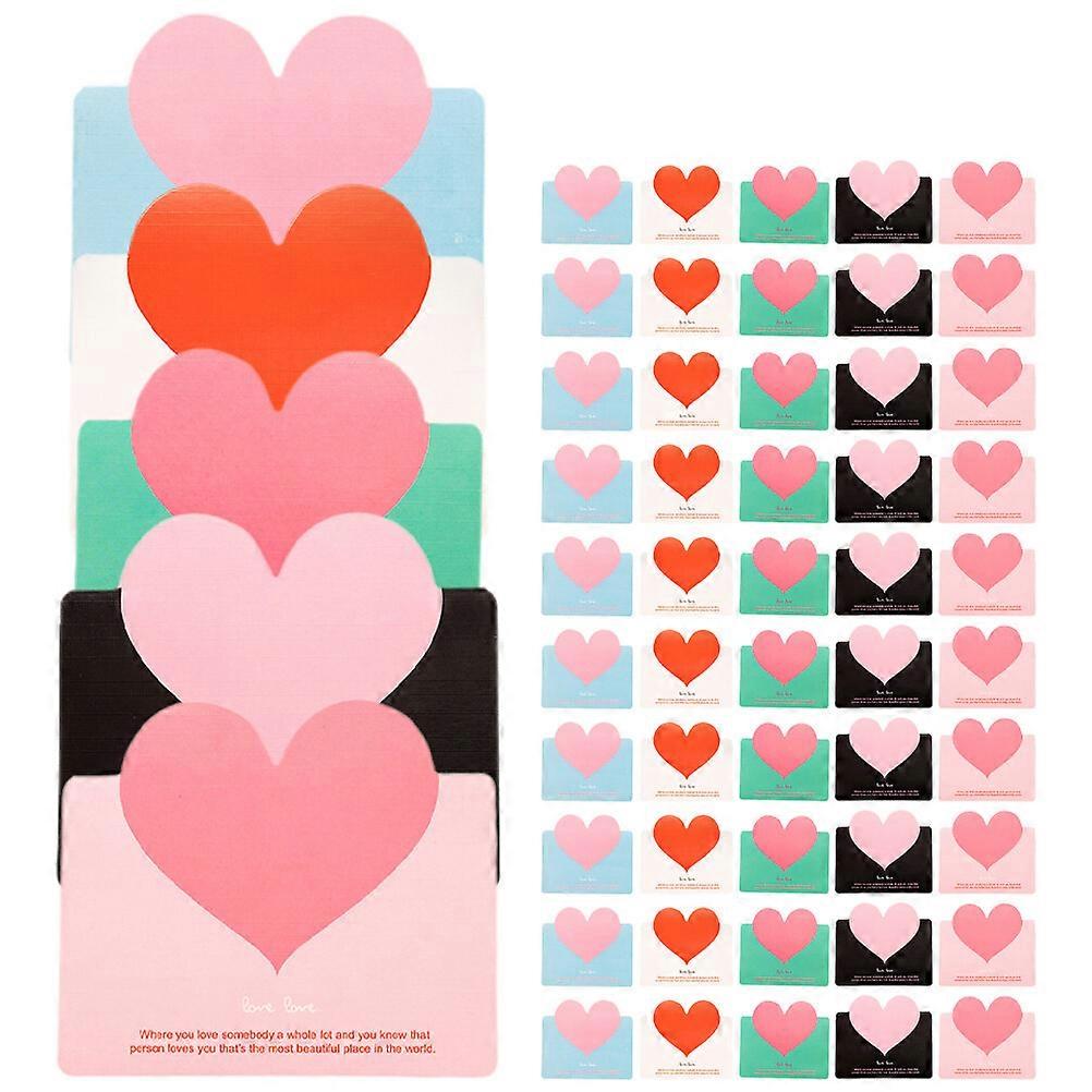 100Pcs Heart Paper Card Blessing Card Blank Greeting Card Blank Greeting Card Message Card