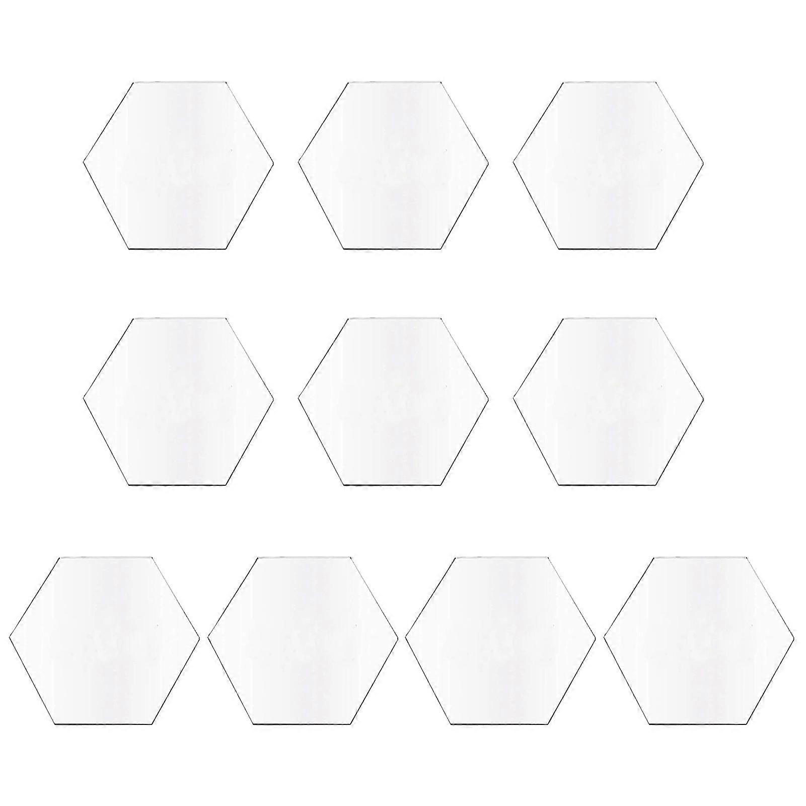 MengXi 10Pcs/Set Table Numbers Transparent Stain-resistant Hexagon Convenient Smooth Writing Place Acrylic Cards Feast Supplies