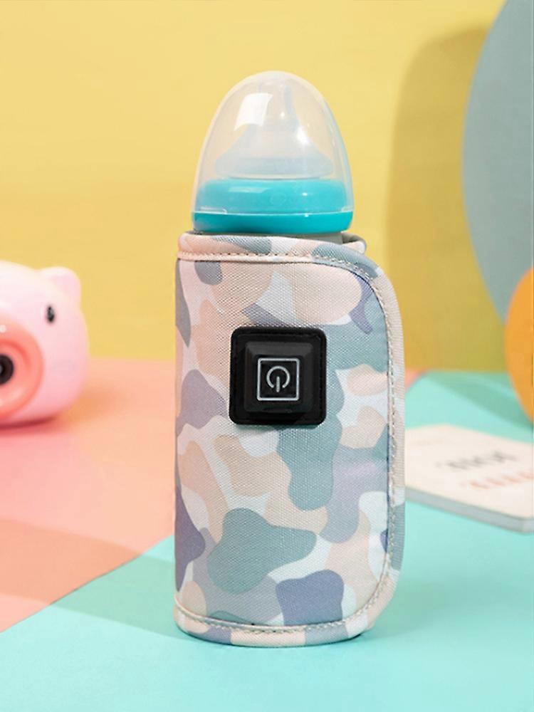 Portable Bottle Warmer, Constant Temperature Heater for Breast Milk with USB Interface, Camouflage Color