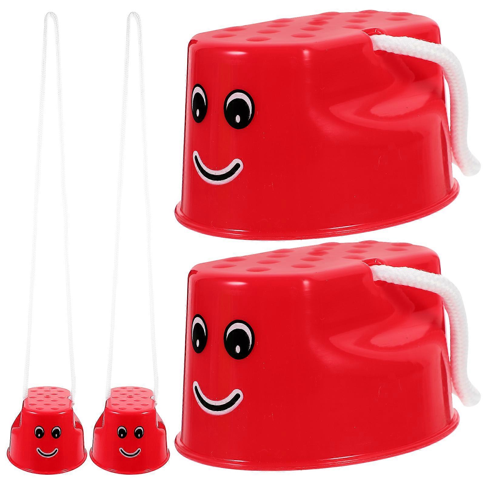 4pcs Stepper Toy Parent-Child Stilts Walking Stilts Toy Balance Toy for Toddler Walking