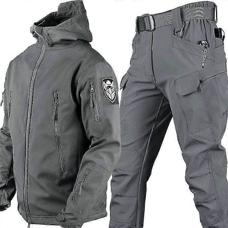 Höst och vinter Soft Shell Sharkskin Varm kostym män och kvinnor med samma utomhuskläder Special Forces kamouflage träningskläder
