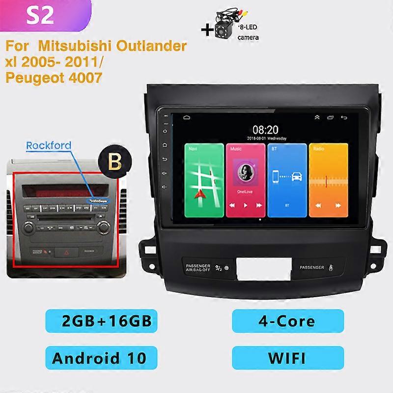 2Din Auto Android Car Radio Multimedia Player Carplay GPS Navigation NO DVD For Mitsubishi Outlander xl 2 2005-2011 Peugeot 4007