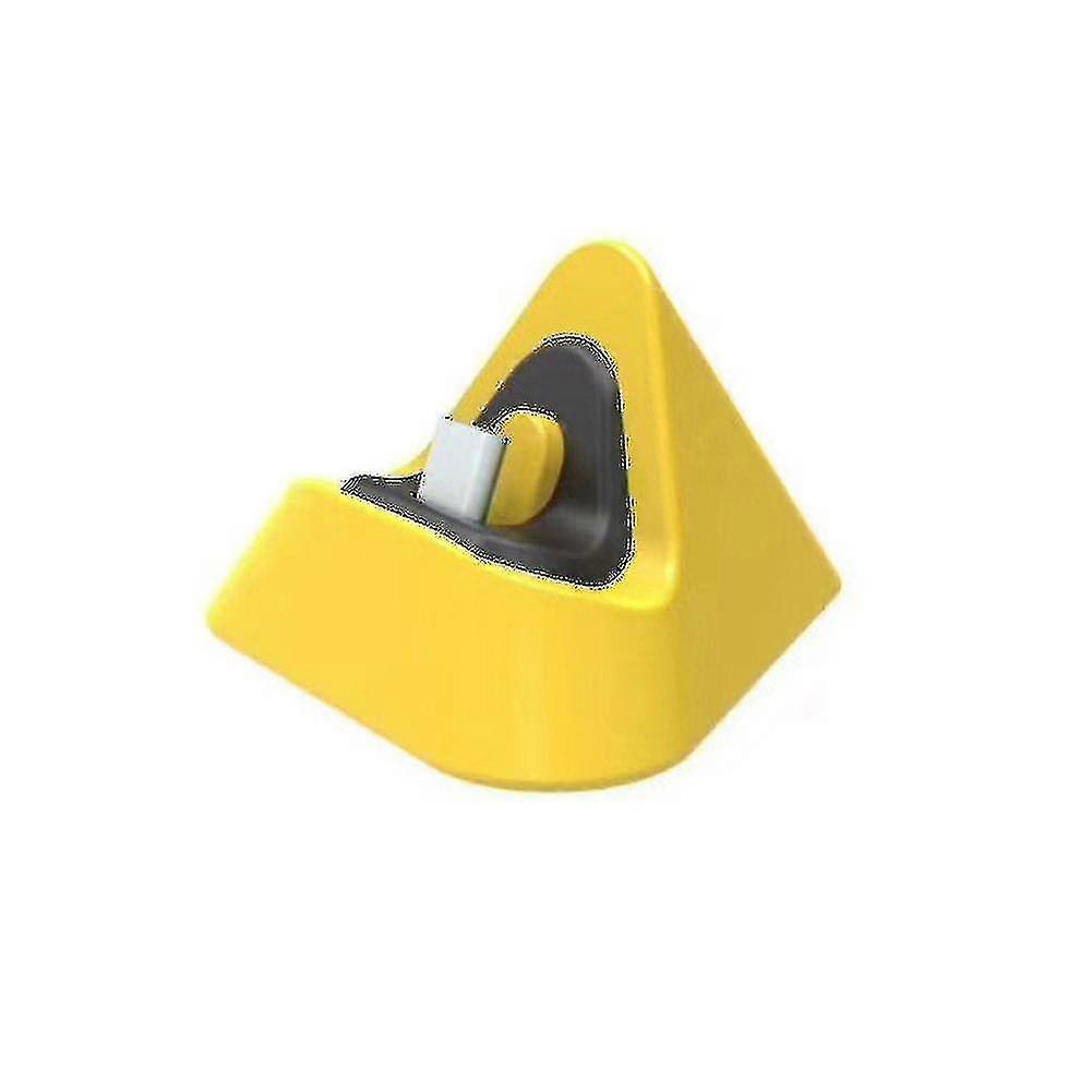 Portable Type-c Charging Stand Triangle Charger1pcs-yellow