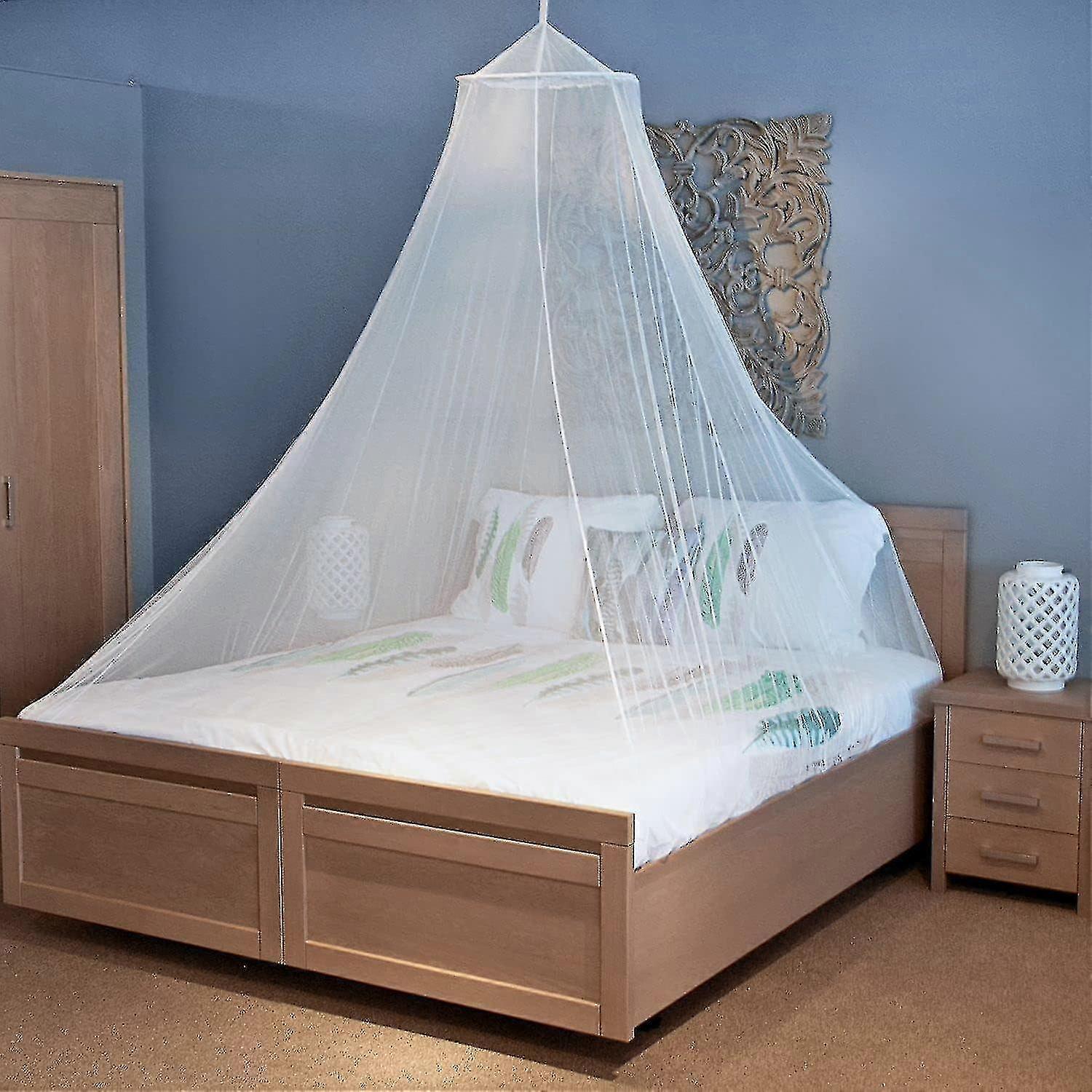 Mosquito Net For Single To King-sized Beds Fully-enclosed Bed Canopy For Travel(conical Xl White Christmas
