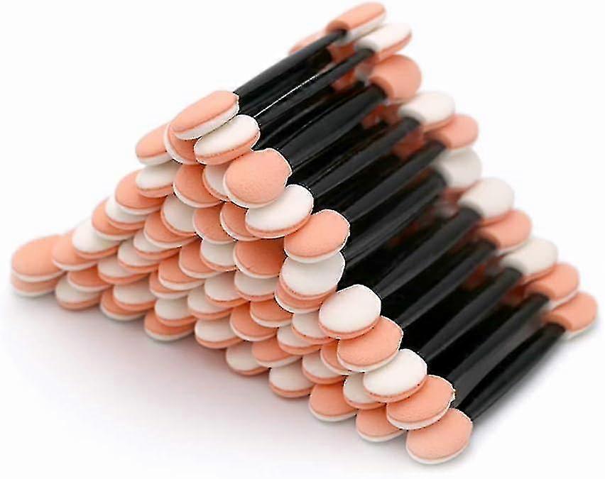 100 Pieces Disposable Eyeshadow Brush Double Sided Oval Sponge Tip Makeup Tool