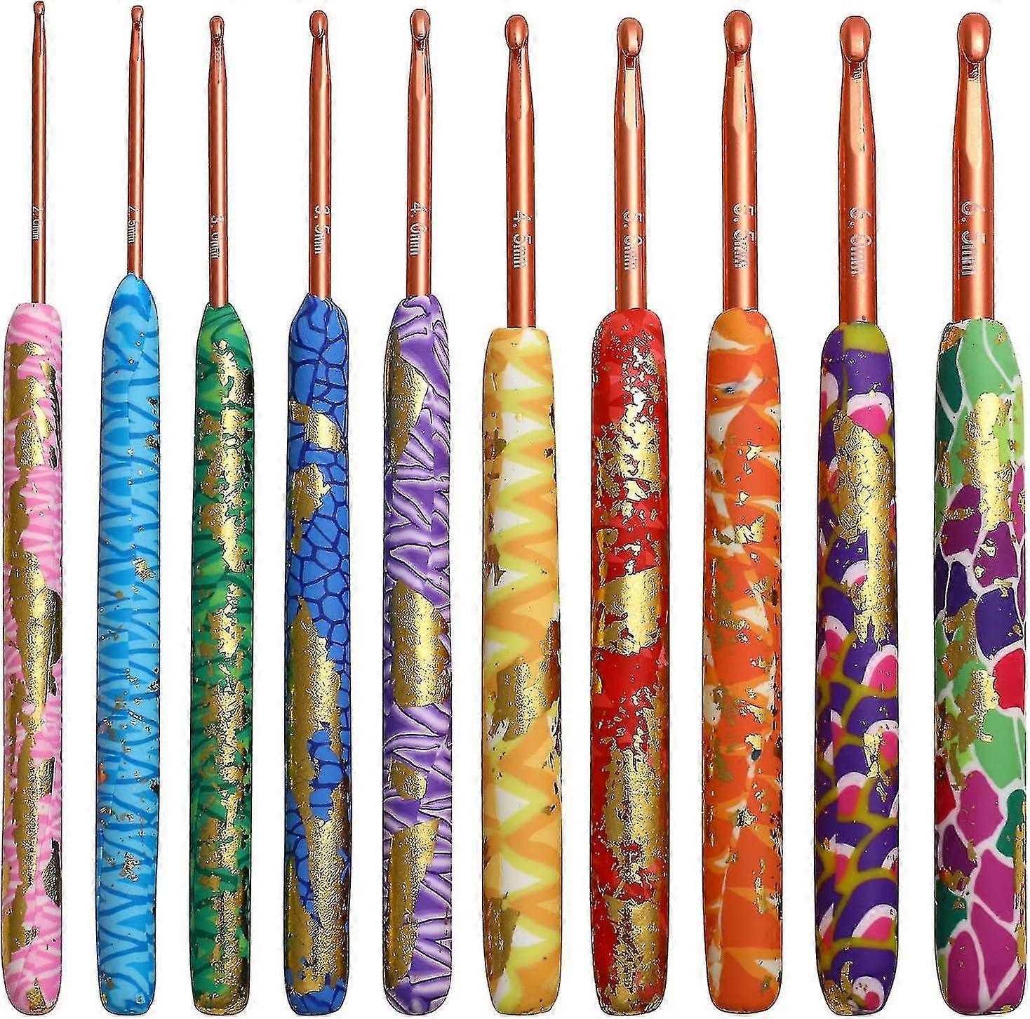 Crochet Hook Sets For Beginners, Pretty Crochet Hooks Soft Grip For Arthritic Hands