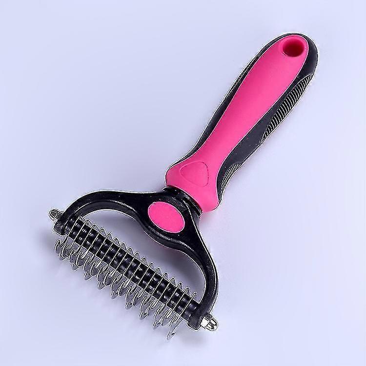2 In 1 Pet Grooming Tool Dematting Comb For Dogs Cats 2 Sided Undercoat Rake Deshedding Tool