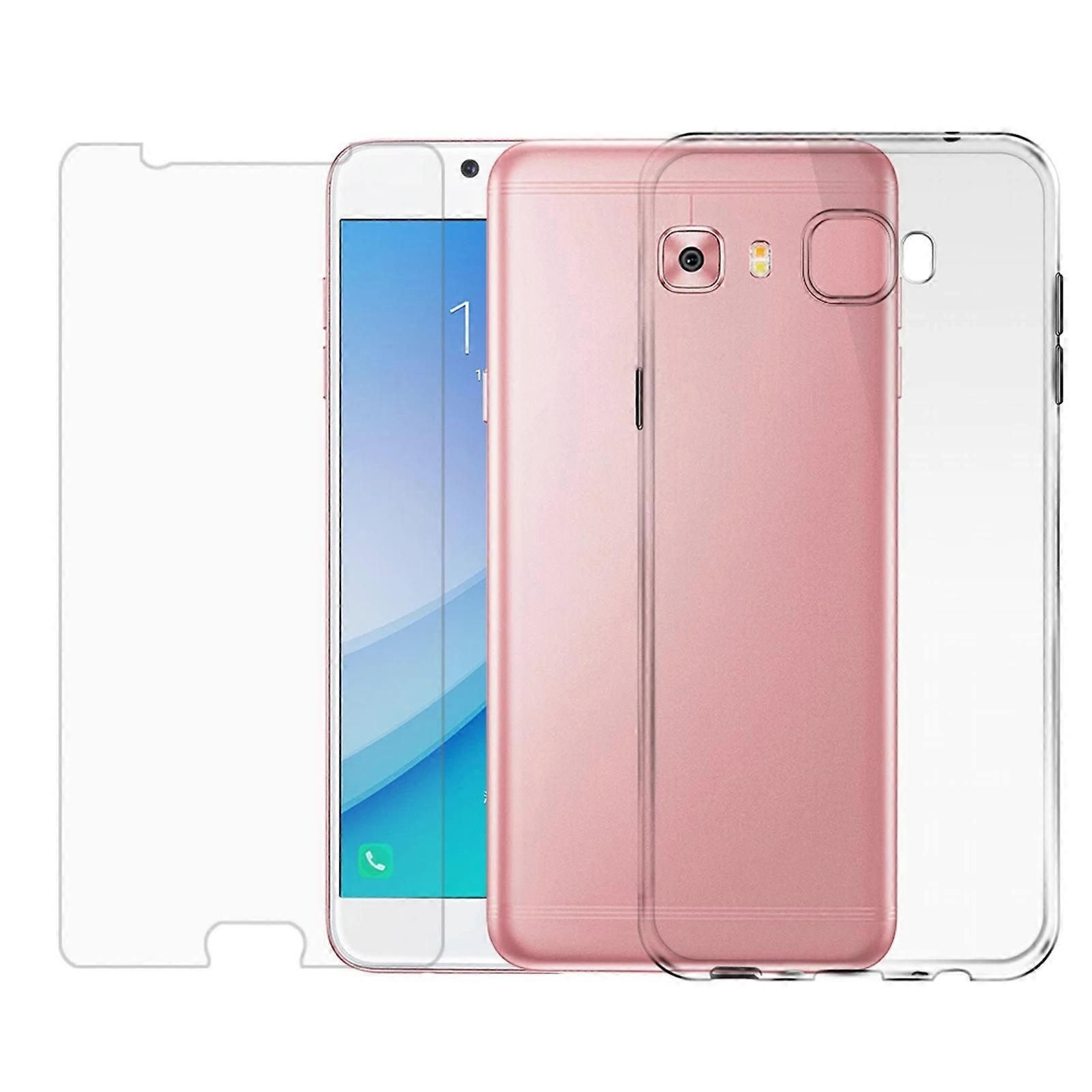 2 in 1 Combo Pack Clear TPU Back Cover/Tempered Glass Screen Guard Set Full Protective Transparent Phone Case Kit