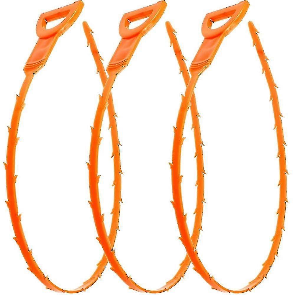 3 Pack 52cm/64cm Drain Snake H Drain Clog Remover Cleaning Tool