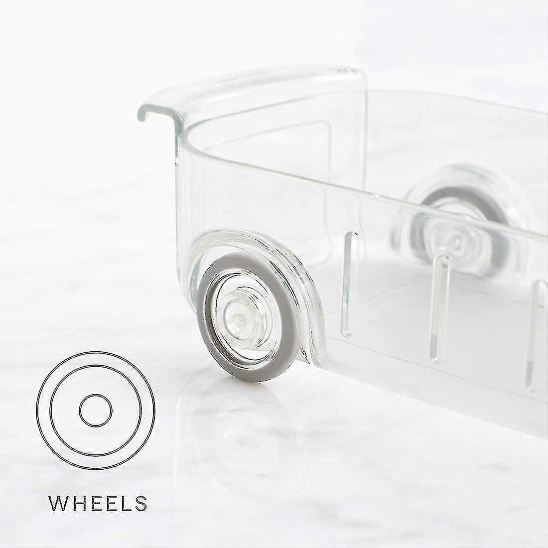 2-piece Transparent Refrigerator Storage Box