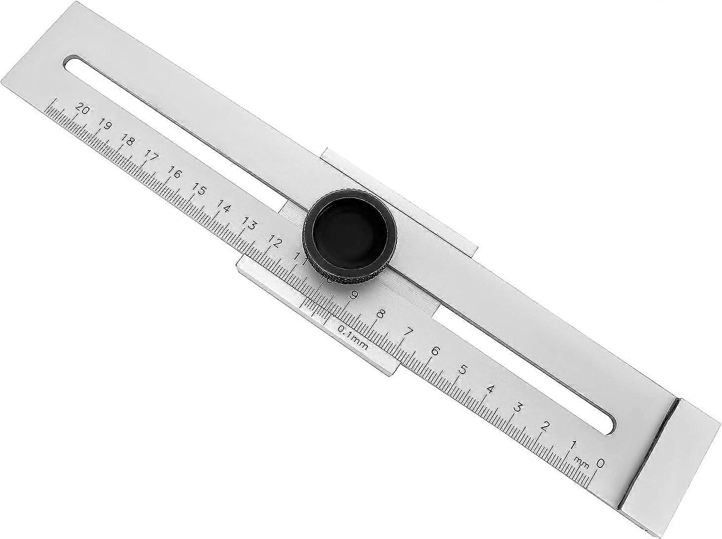 Precision Scribing Marking Gauge, Carbon Steel Parallel Scribe, Laser Engraved Scale, Measuring Range 200mm