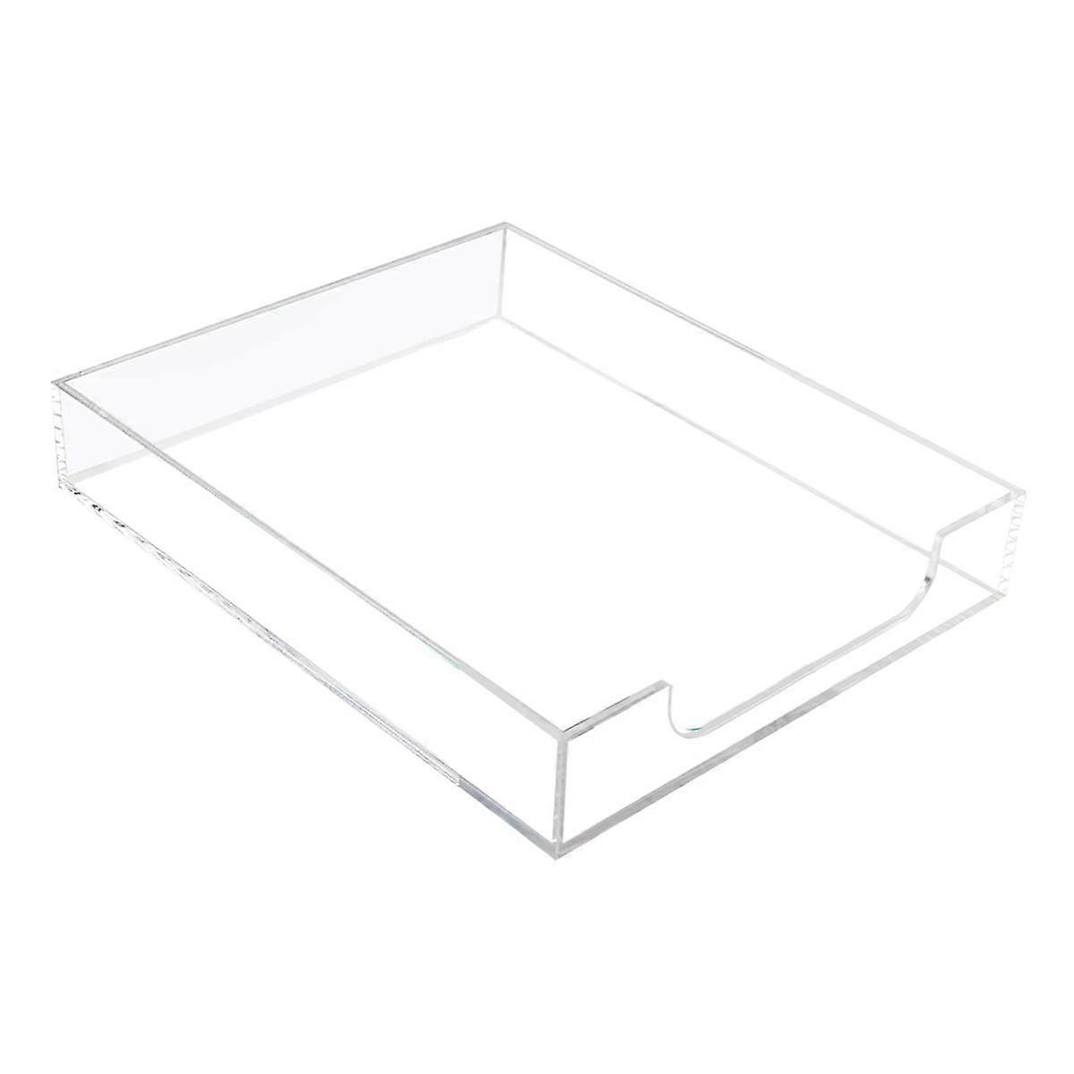 Acrylic Letter Tray Paper Organizer, Transparent Desktop Organizer Tray Stackable Desktop Accessory Tray
