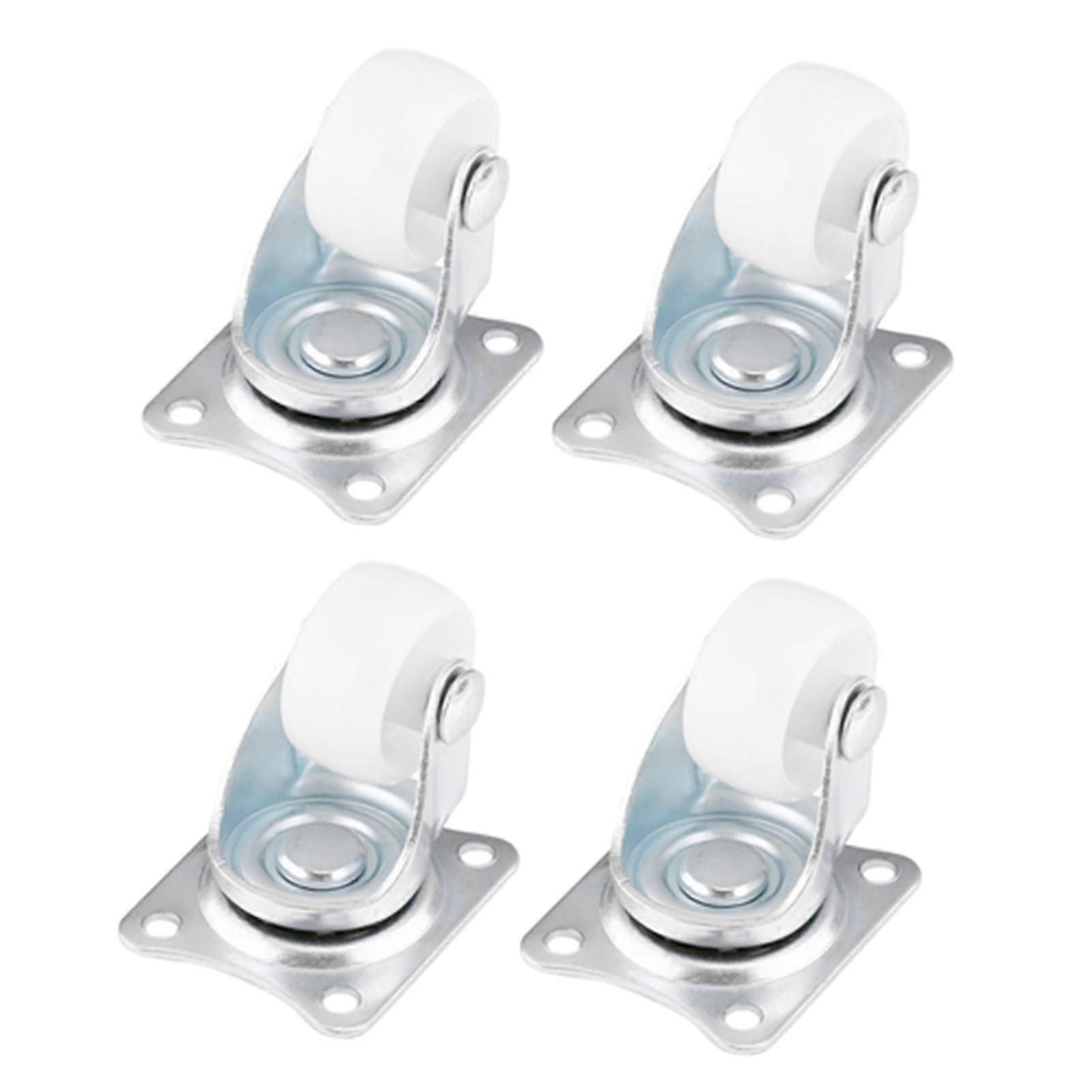 4pcs Universal Drehrollen 1 "Räder Weiße Rollenrad für Möbel Trolley Stuhl