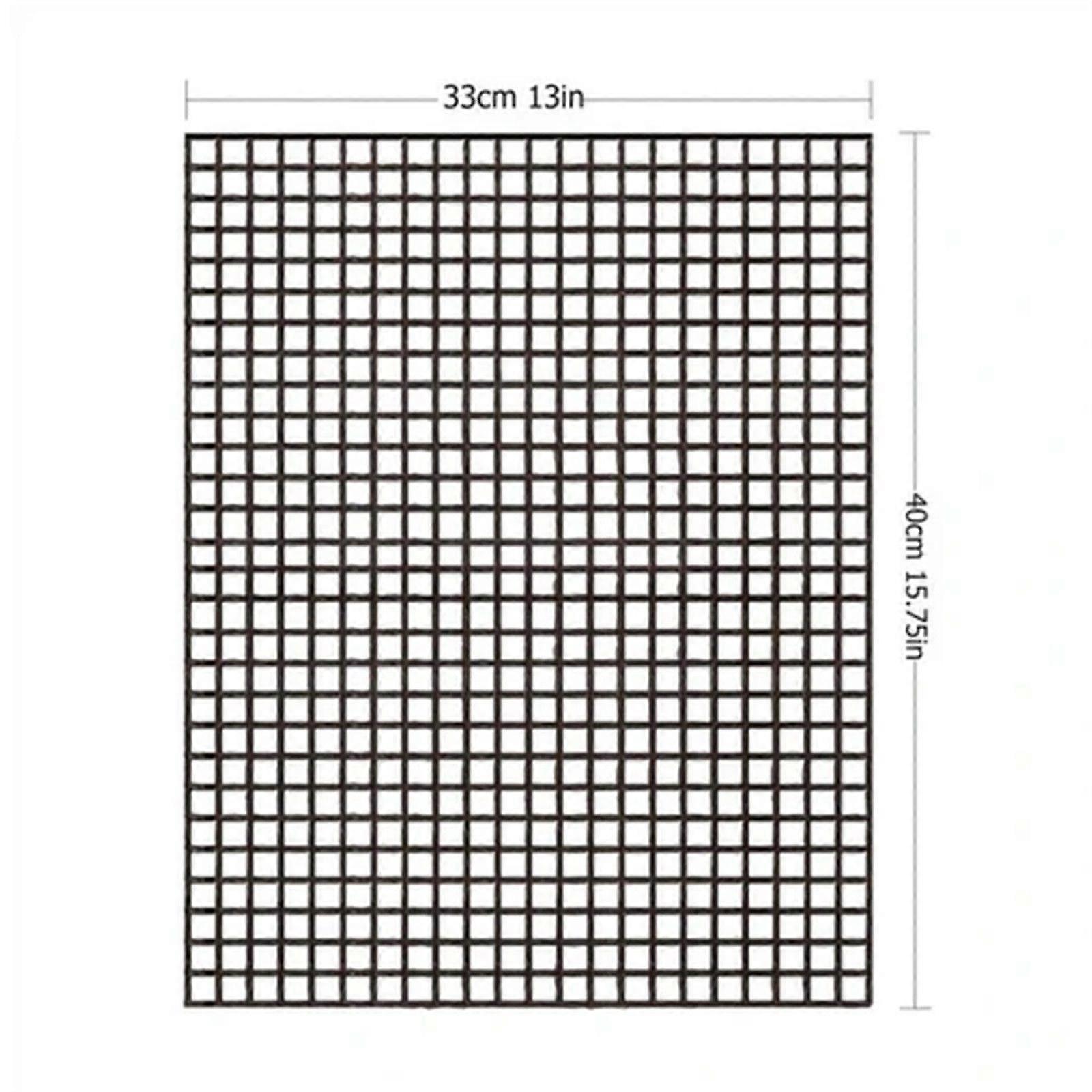 BBQ Grill Net Rectangle Wire Mesh Non-stick Meat Oven Grill Holder