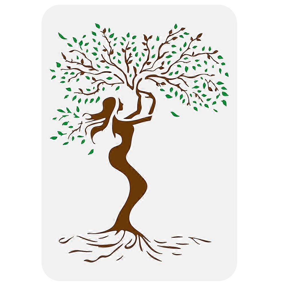 Plastic Hollow Out Drawing Painting Stencils Templates for Painting on Scrapbook Fabric Tiles Floor Furniture Wood Tree 29.7x21cm
