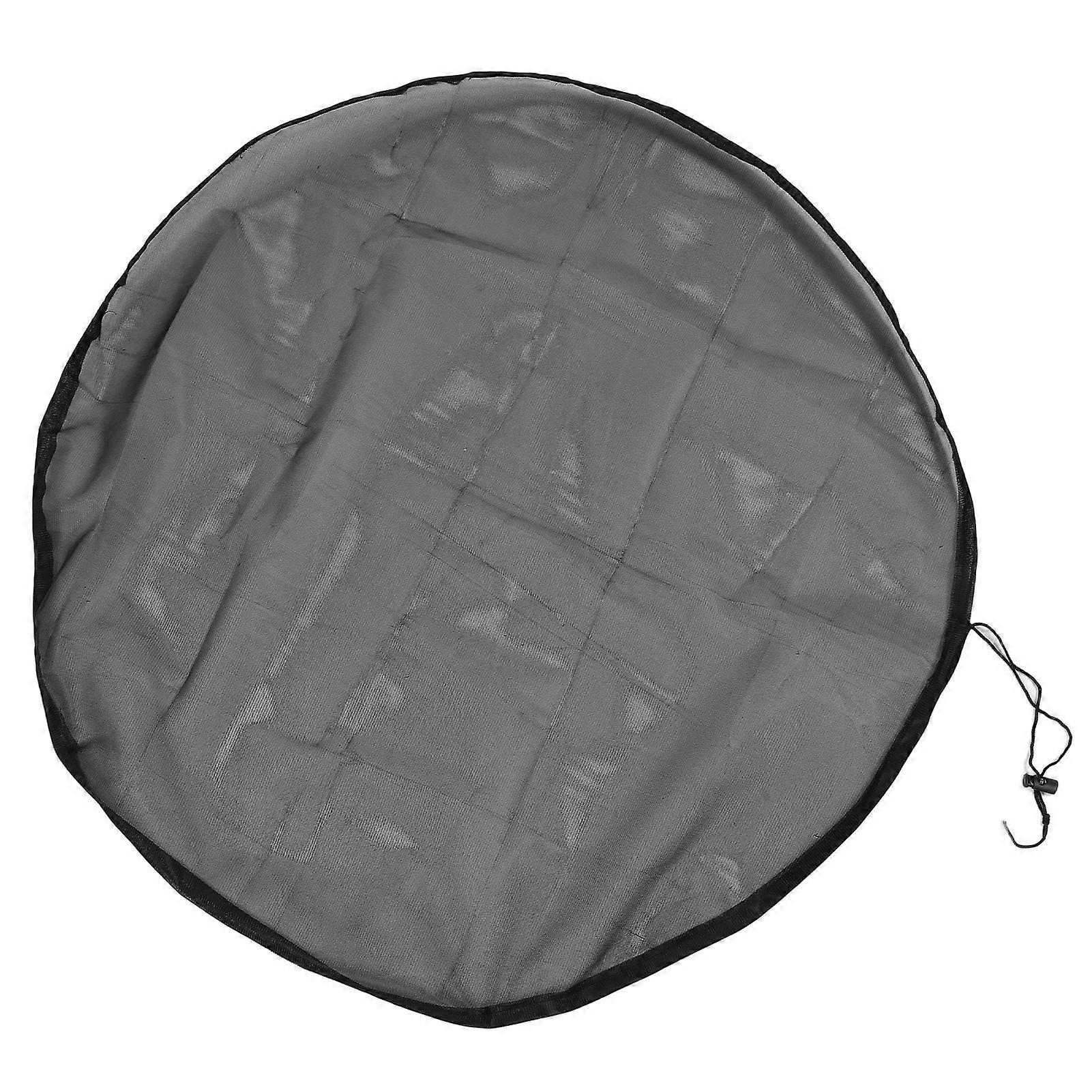 Rain Barrel Mesh Cover Drawstring Leaf Filter Water Collection Buckets Tank Protector Outdoor Garden Net Screen Dia 80cm