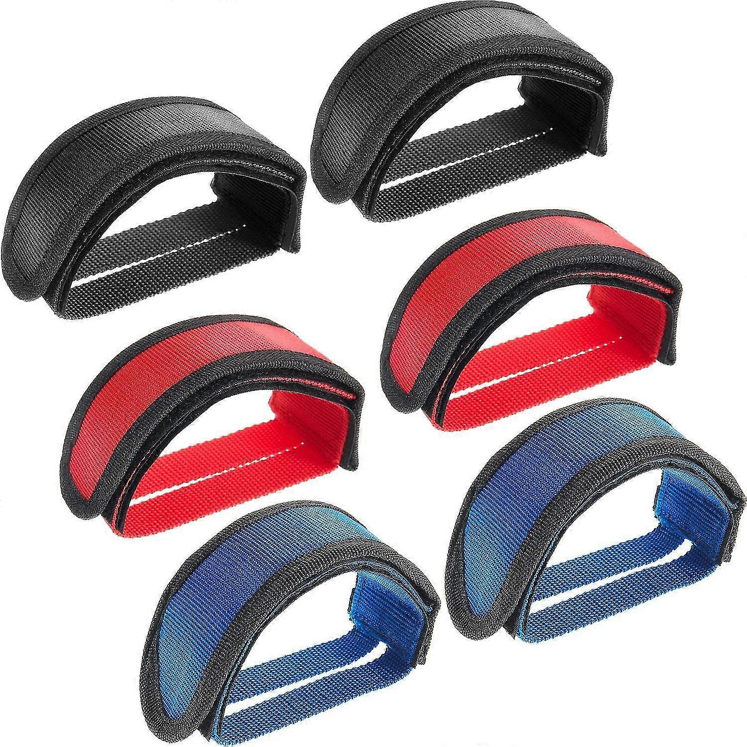 3 pairs of bicycle pedals with bicycle feet with bicycle sticky pedal toe straps for fixed gear bicycles