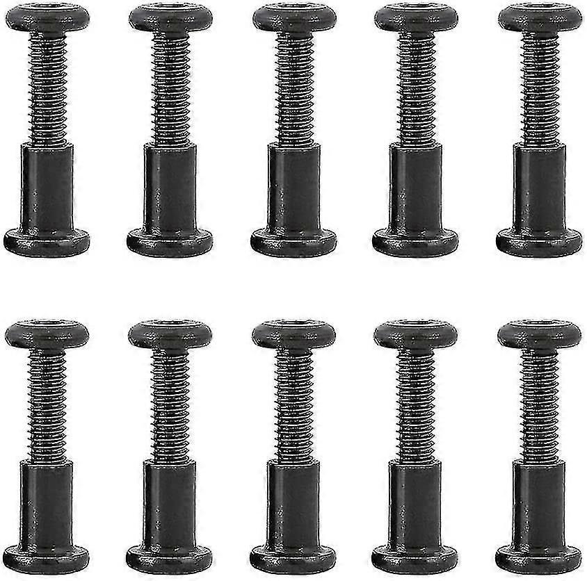 Hardware Chamfered Hex Socket Screws With Nuts, Suitable For Leather Bags Or Belts (pack Of 10)