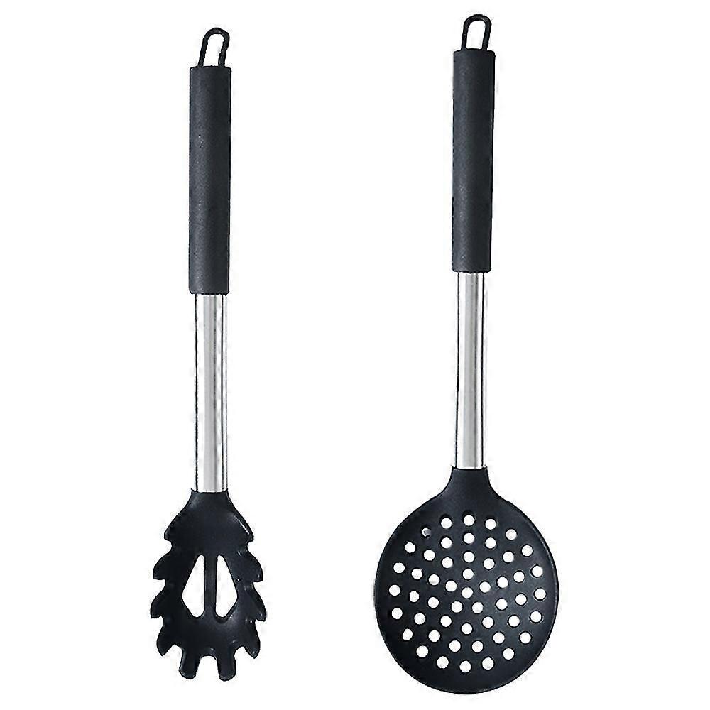 2pcs Non-stick Cookware With Stainless Steel Handle, Bpa Free Heat Resistant Kitchen Tools