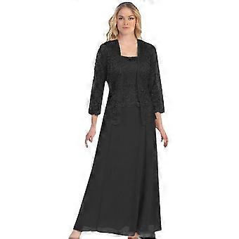 Damenlänge mit Paillettenjacke M schwarz