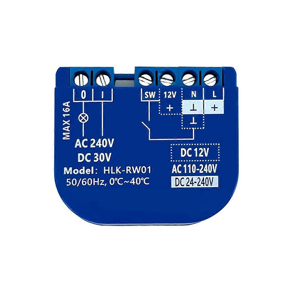 Smart Home Relay Switch AC110-240V Single Channel with Remote Control Compatible with APP & Alexa