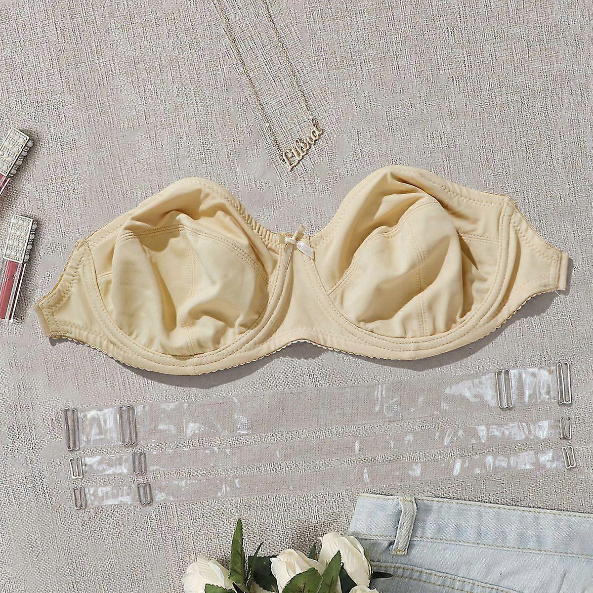 Women Invisible Strap Bra Plus Size Underwear Half Coverage Ultra-Thin Breathable Lingerie with Wired 85-100Cd Cup Top