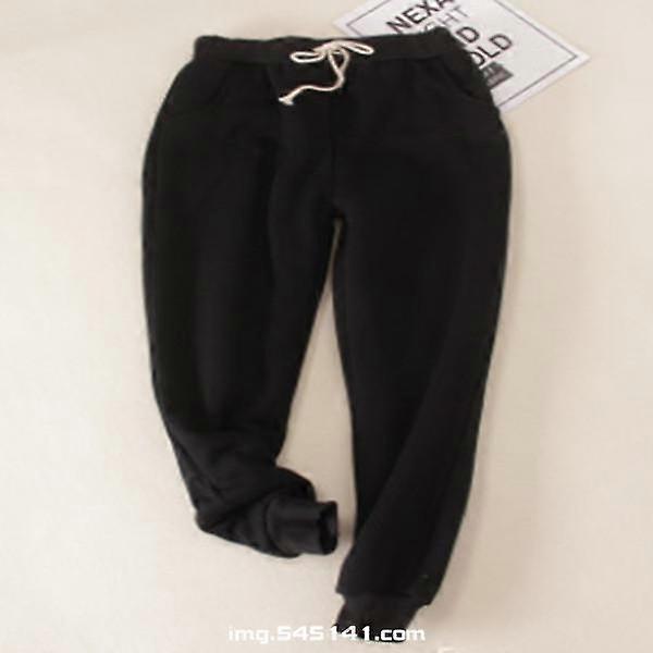 Women Fleece Lining Sweatpants Warm Thicken Winter Jogger Pants Harem Lady Casual Trousers Drawstring