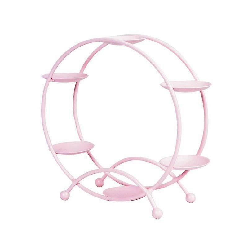 Ferris Wheel Display Rack Decorative Safe Rounded Edge Toys Storage Display Bracket Holder for Home ,Pink