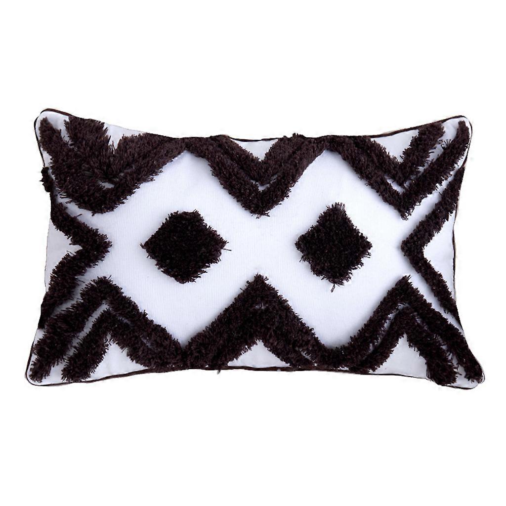 Modern Tufted Lumbar Pillow for Case Boho Wavy Stripe Geometric Cushion Cover De 6