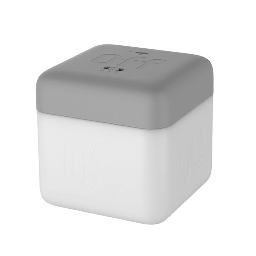 Timing LED Night Light USB Rechargeable Square Flip Switch Brightness Adjustable Energy Saving Lights Small Bedside Desk Lamp with 5/15/30/60 Minutes