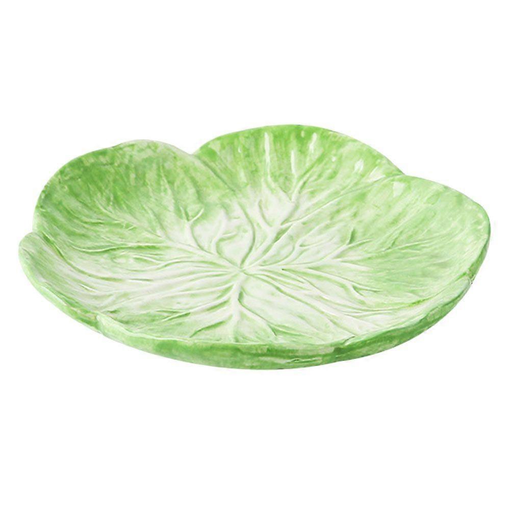 1pc Ceramic Children Bowl Delicate Ceramic Plate Chinese Cabbage Tableware