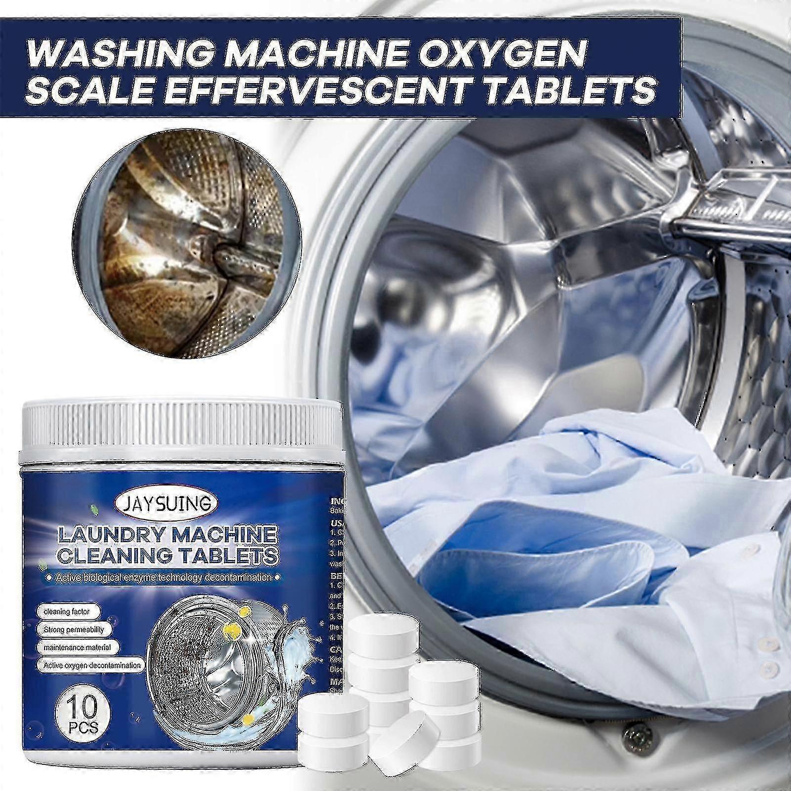 Jaysuing Machine à laver Comprimés effervescents Tambour Réservoir d’eau Nettoyage de la saleté et élimination des odeurs Machine à laver Réservoir Tablettes de nettoyage BF