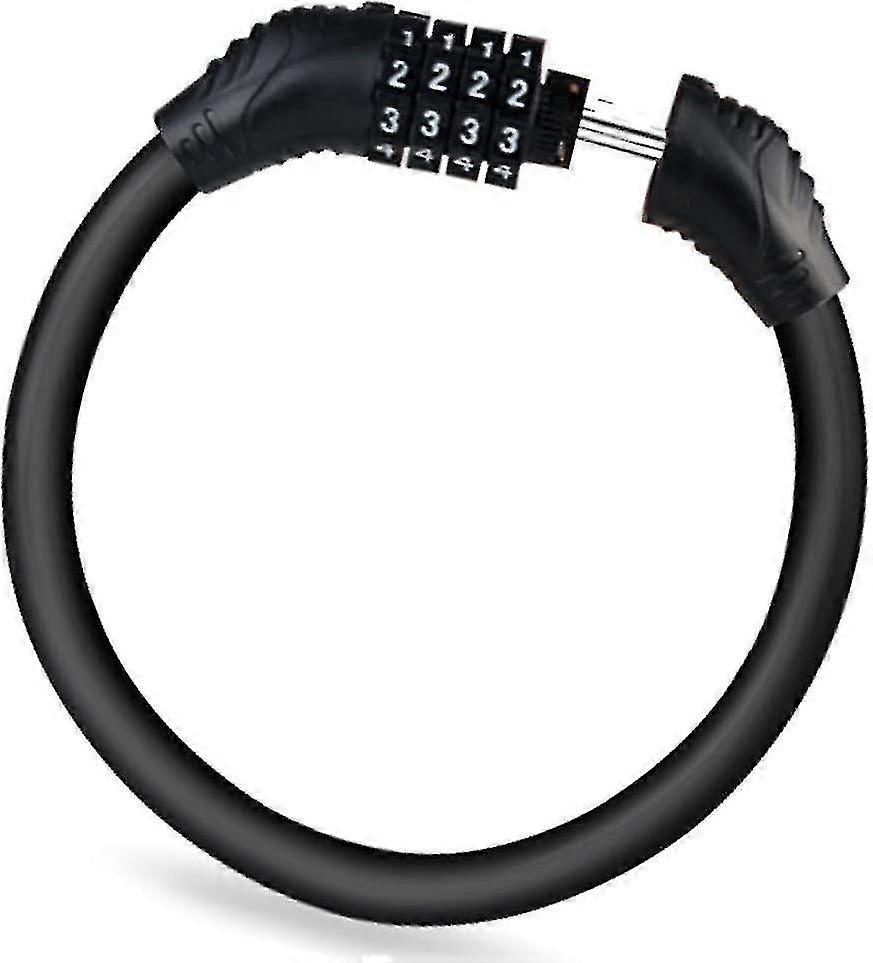 Cykellås, høj sikkerhed 4-cifret nulstillelig minikombinationsadgangskode cykellås, bærbar udendørs tyverisikring cykelkombinationslås, til cykler, e-SJL