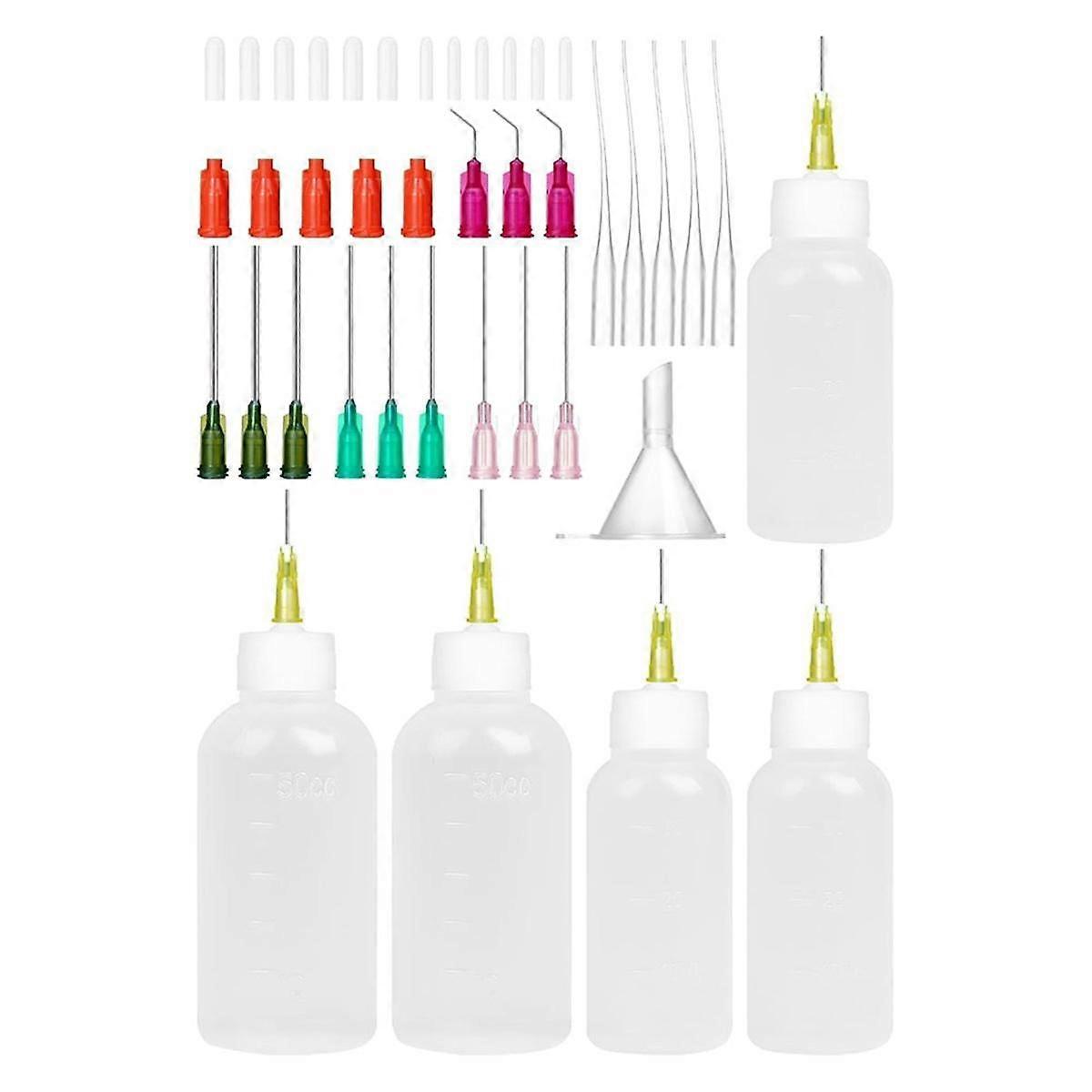 2 Sizes Needle Tip Squeeze Bottle,Precision Tip Applicator Bottle,Craft Glue Bottles with Fine Tip