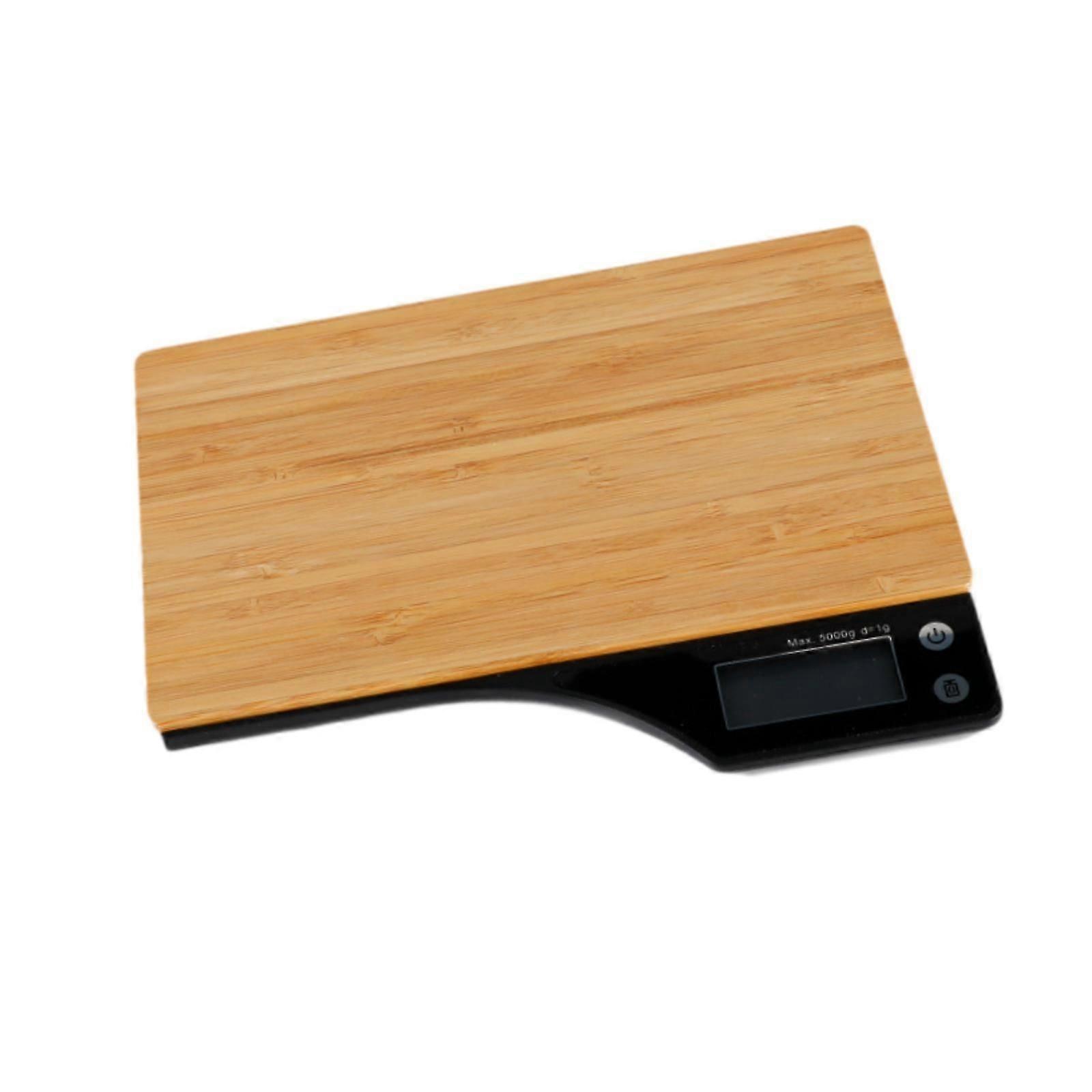 Digital Kitchen Scale Portable Practical Bamboo for Meal Prep Baking Cooking